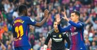 Dembele (left) was brilliant on the night